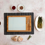 Tampa Bay Rays Baseball Diamond - Icon Glass Top Cutting Board & Knife Set