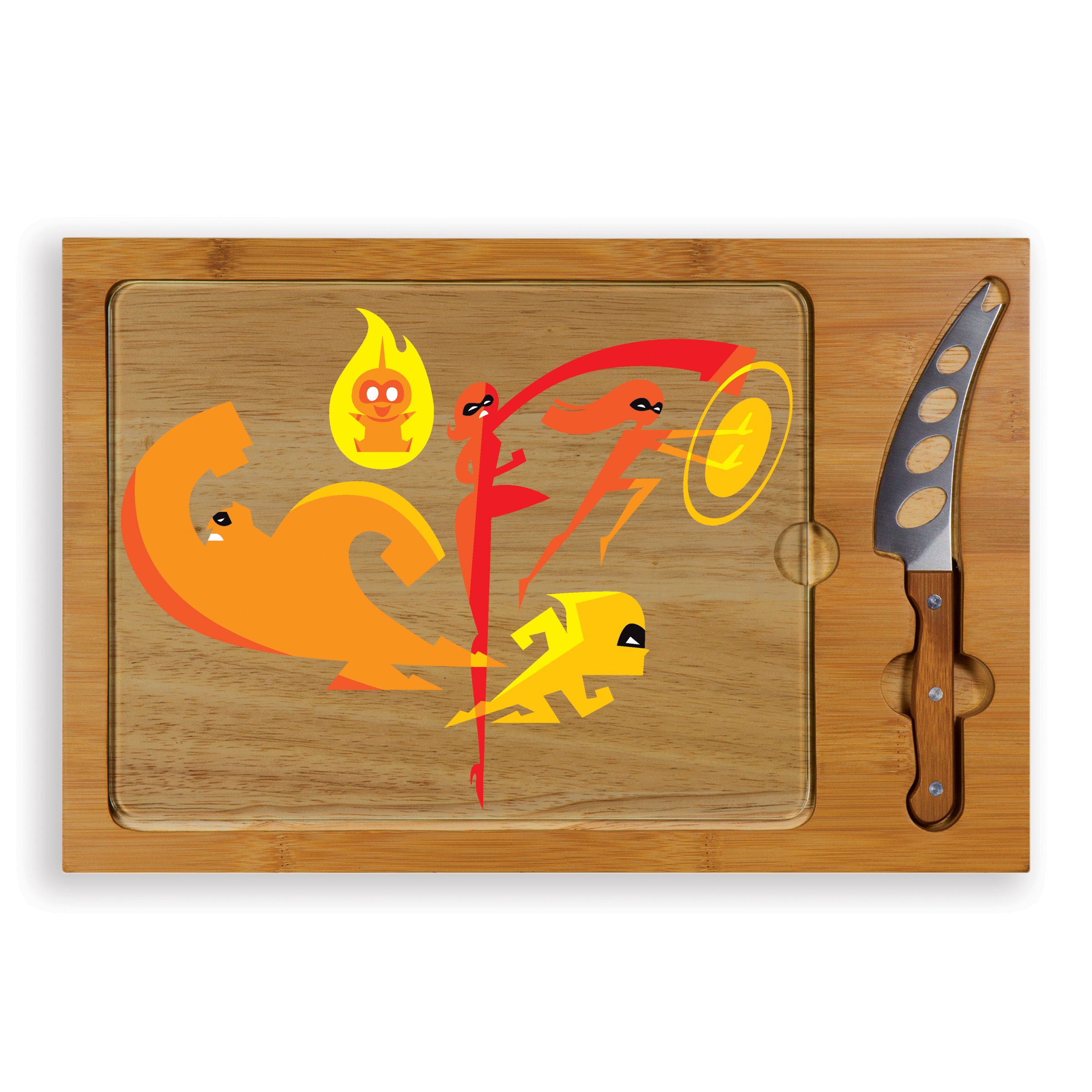 The Incredibles - Icon Glass Top Cutting Board & Knife Set