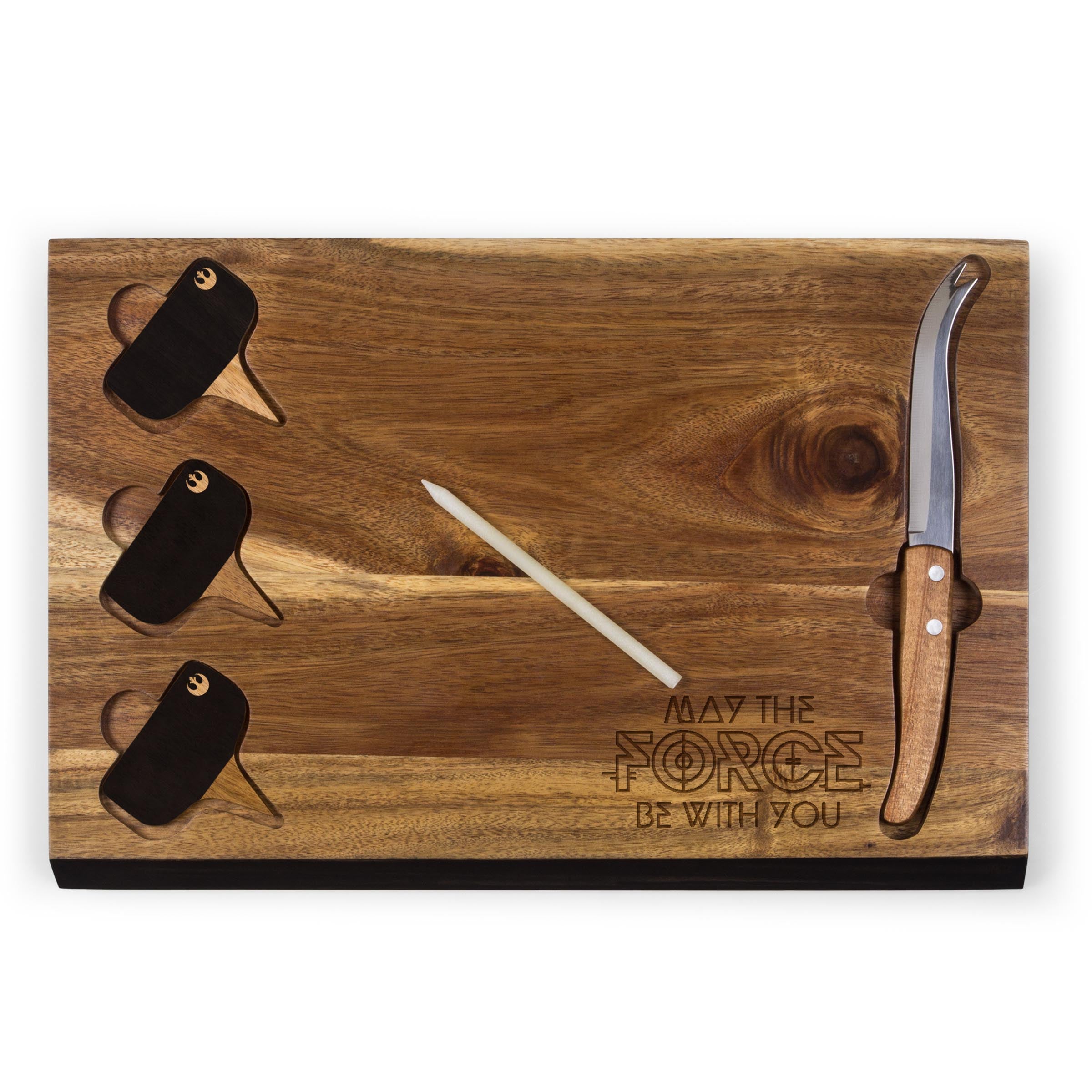 Star Wars Rebel Alliance - Delio Acacia Cheese Cutting Board & Tools Set