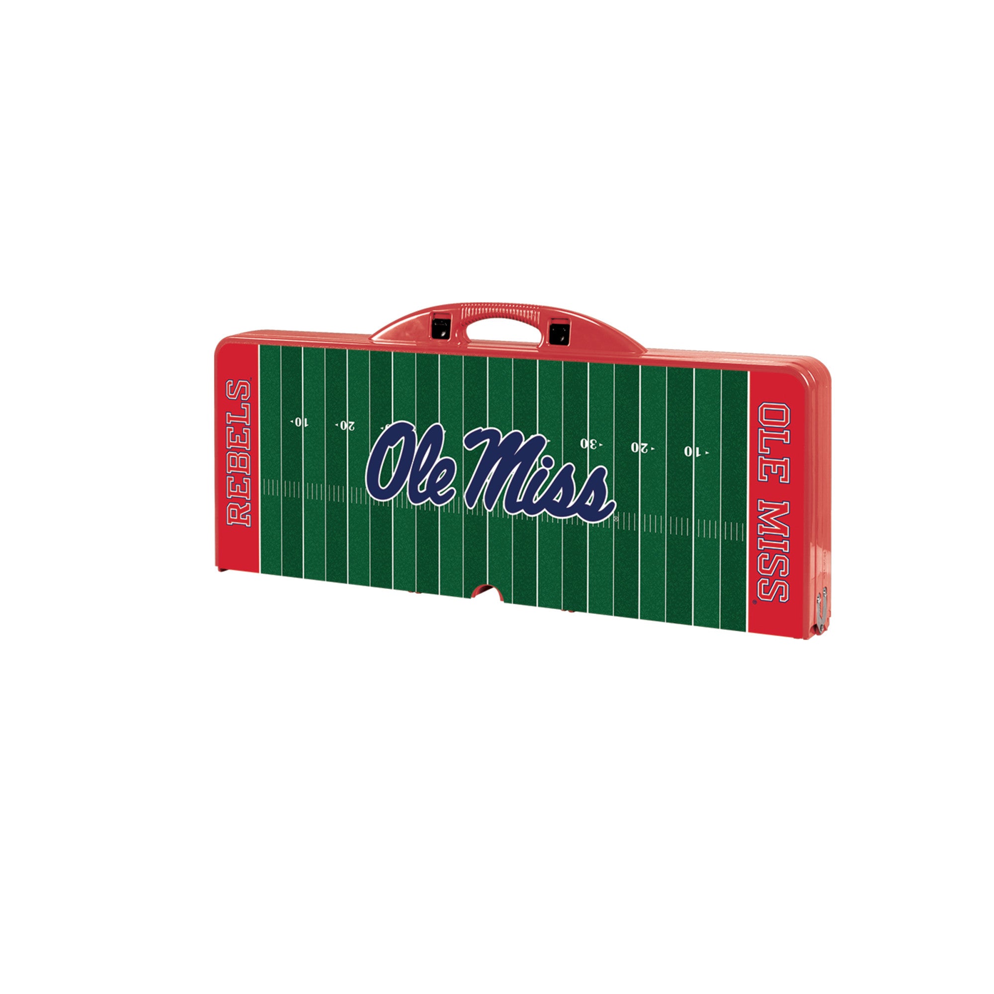 Ole Miss Rebels Football Field - Picnic Table Portable Folding Table with Seats