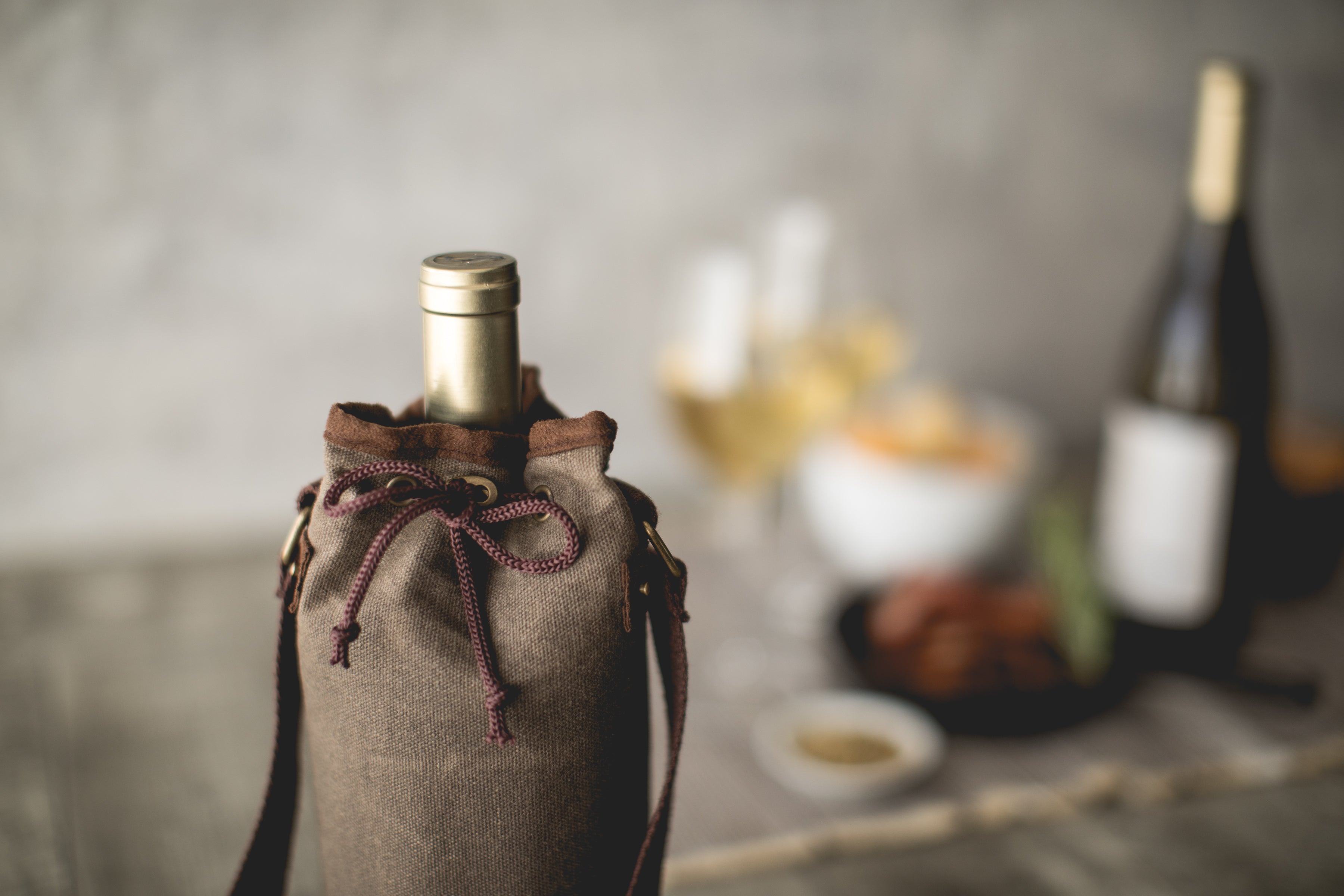 Waxed Canvas Wine Tote