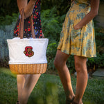 Cornell Big Red - Coronado Canvas and Willow Basket Tote