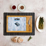 Utah Mammoth - Icon Glass Top Cutting Board & Knife Set