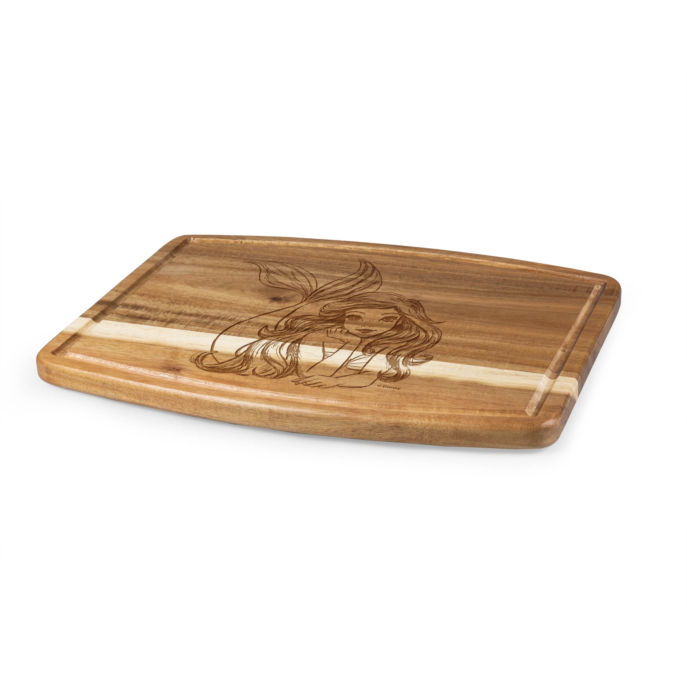Little Mermaid - Ovale Acacia Cutting Board