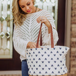 Mickey Mouse Silhouette - Coronado Canvas and Willow Basket Tote