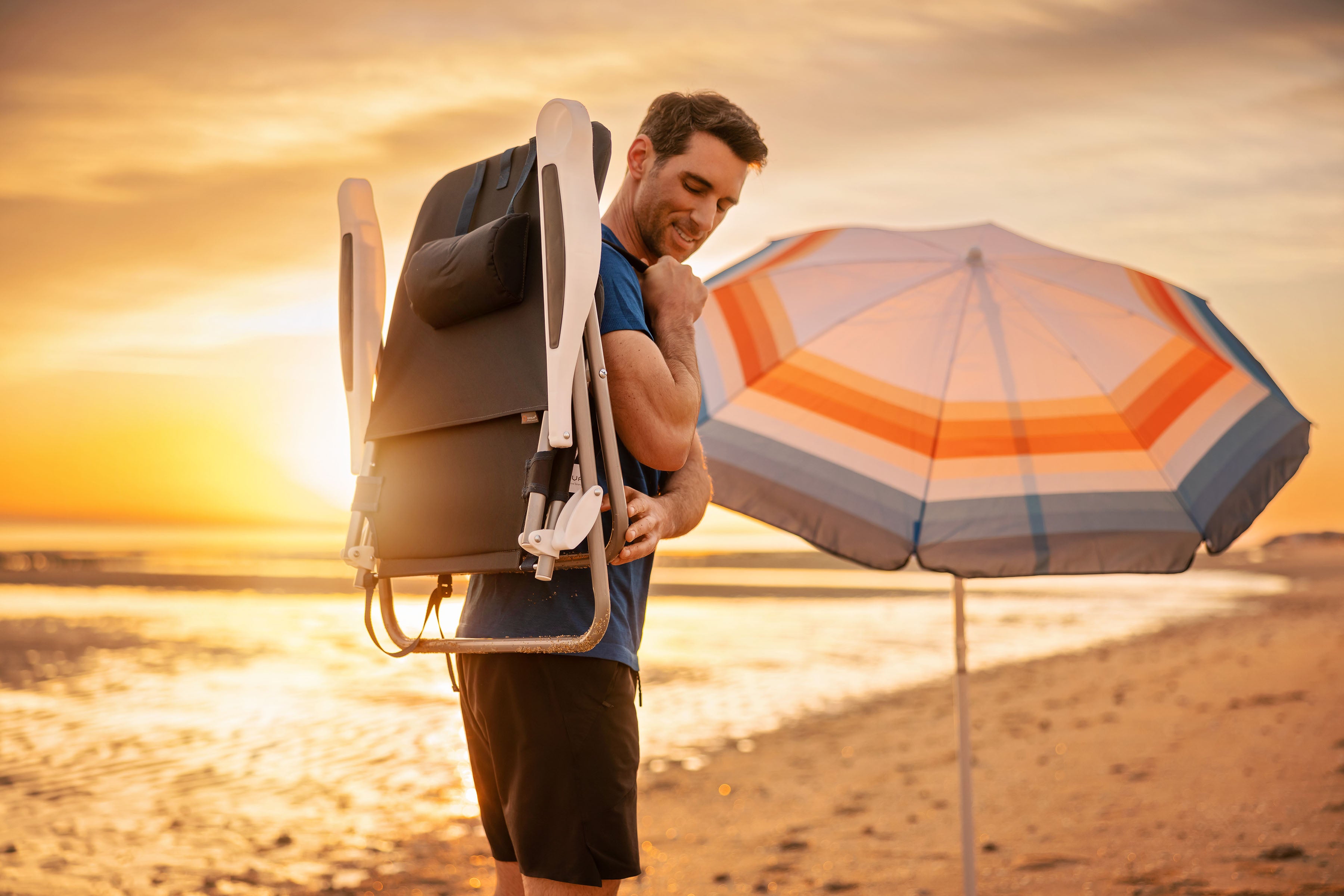 Monaco Reclining Beach Backpack Chair