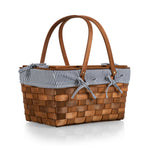 Kansas Handwoven Wood Picnic Basket