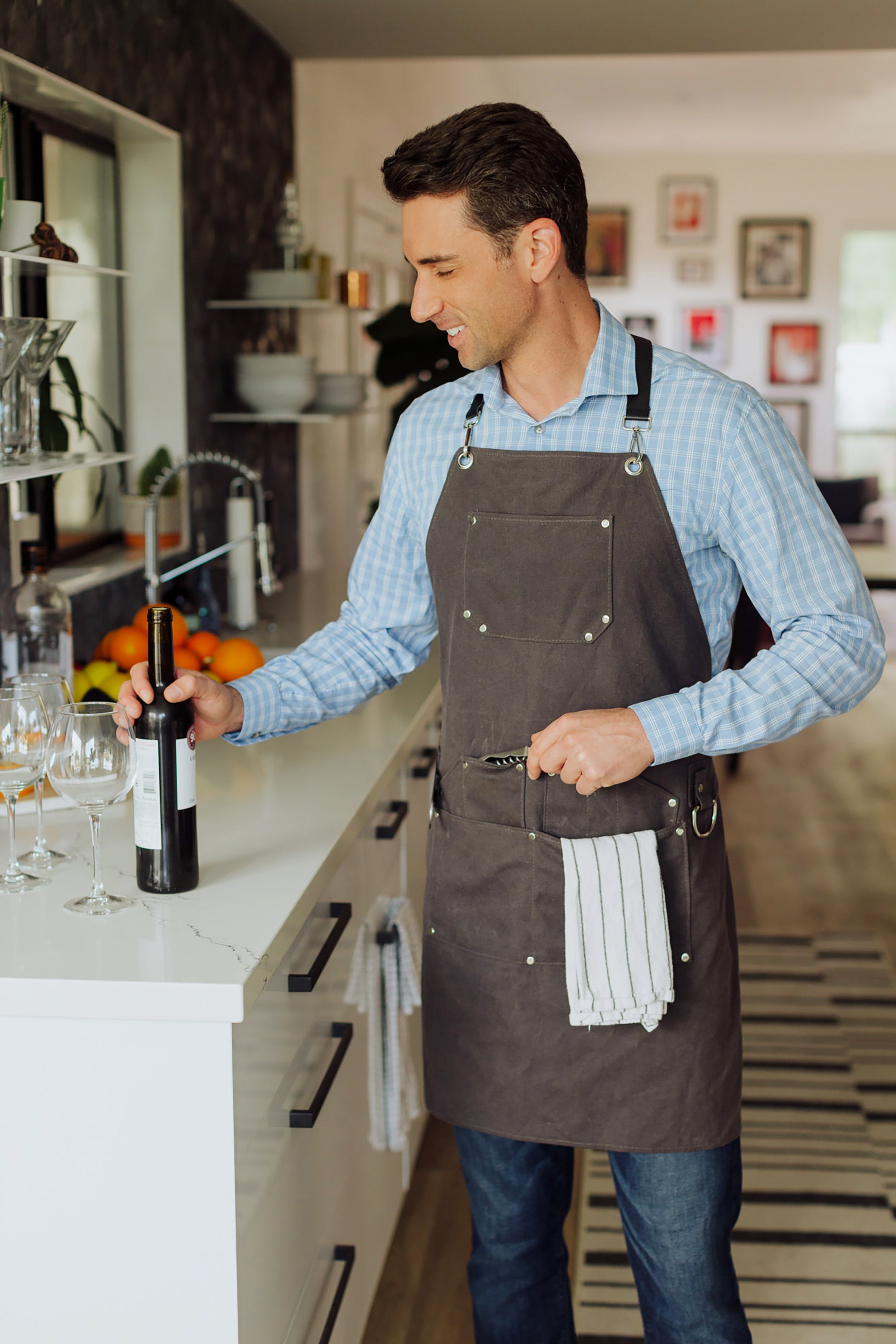 Collins Waxed Canvas Mixologist Apron
