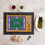 TCU Horned Frogs - Icon Glass Top Cutting Board & Knife Set
