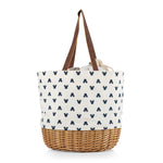 Mickey Mouse Silhouette - Coronado Canvas and Willow Basket Tote