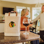 Chicago Blackhawks - Pinot Jute 2 Bottle Insulated Wine Bag