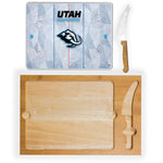 Utah Mammoth - Icon Glass Top Cutting Board & Knife Set
