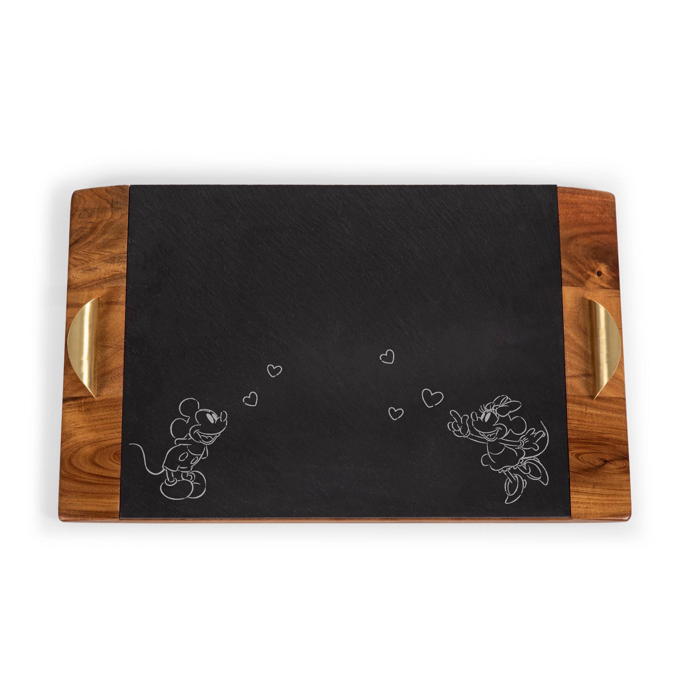 Mickey & Minnie Mouse - Covina Acacia and Slate Serving Tray
