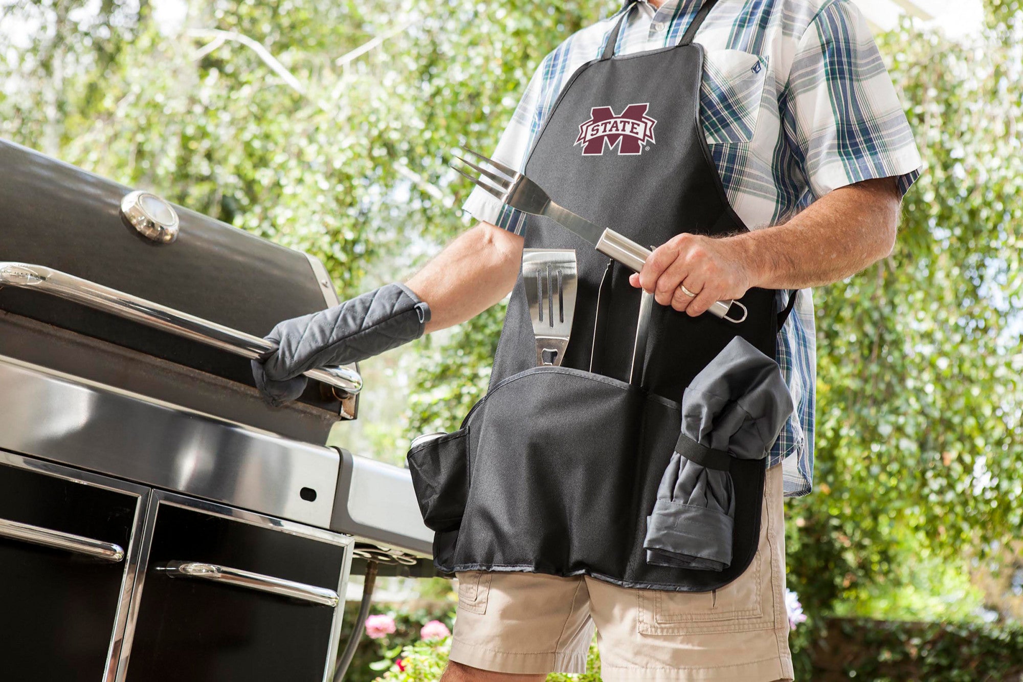 Mississippi State Bulldogs - BBQ Apron Tote Pro Grill Set