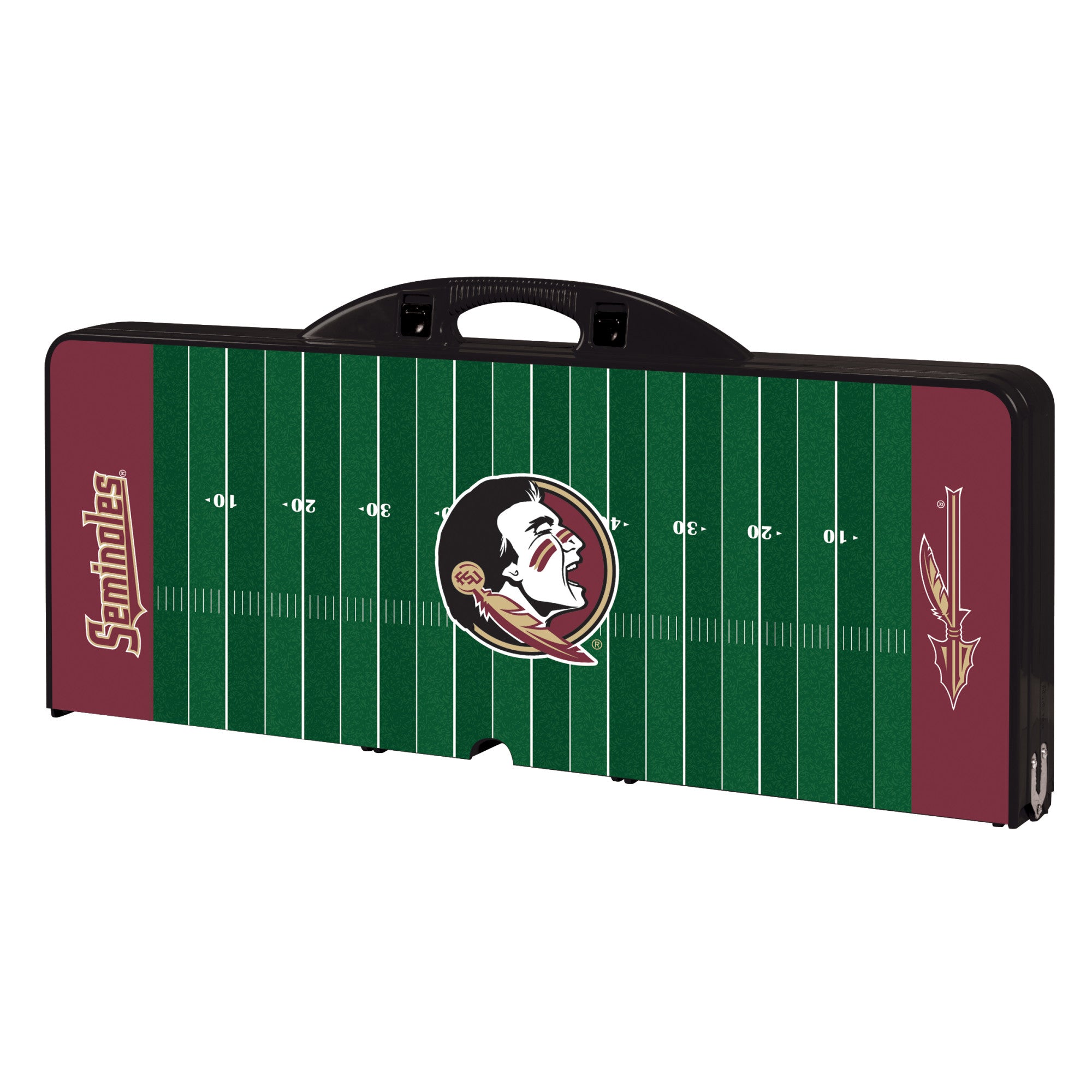 Florida State Seminoles Football Field - Picnic Table Portable Folding Table with Seats