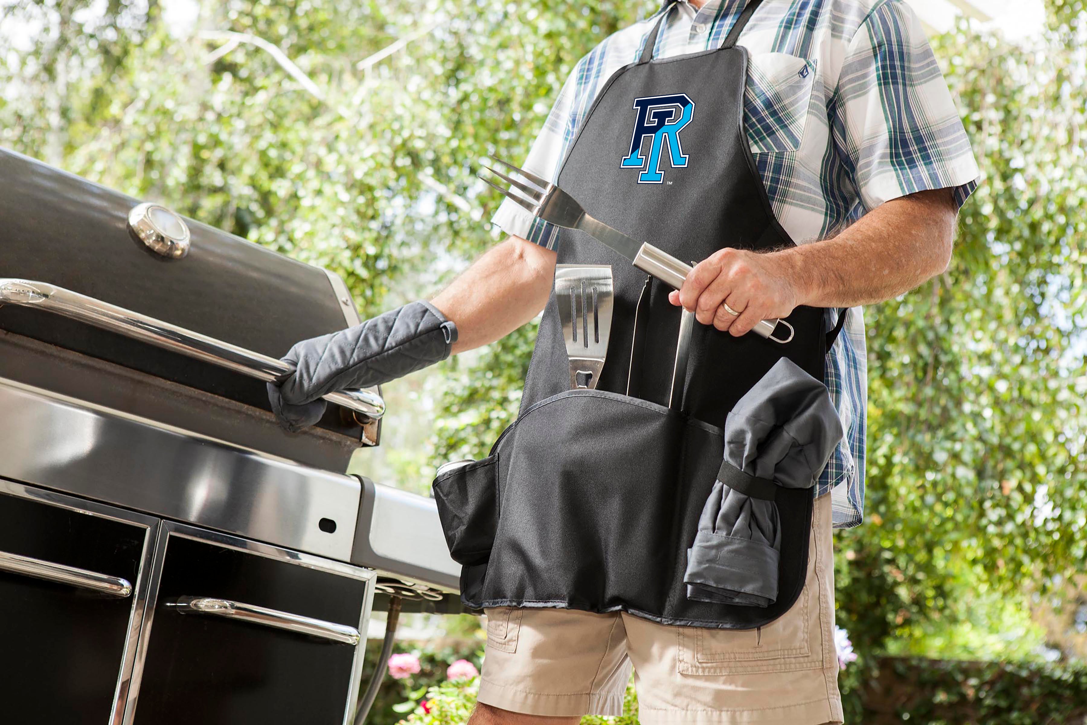 Rhode Island Rams - BBQ Apron Tote Pro Grill Set