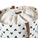 Mickey Mouse Silhouette - Coronado Canvas and Willow Basket Tote
