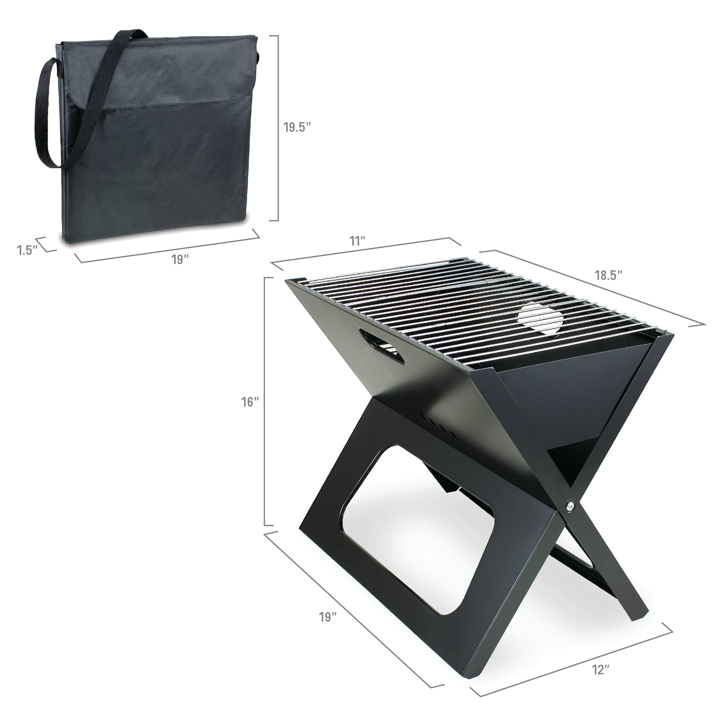 Wingate University Bulldogs - X-Grill Portable Charcoal BBQ Grill