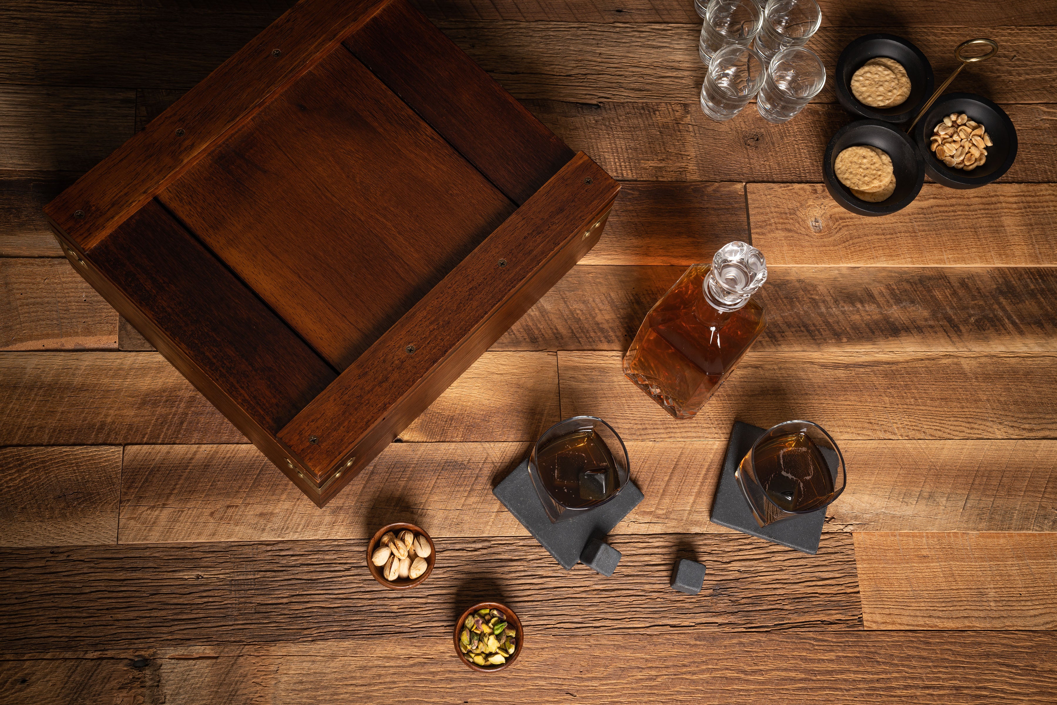 Whiskey Box Gift Set with Decanter
