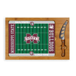Mississippi State Bulldogs - Icon Glass Top Cutting Board & Knife Set