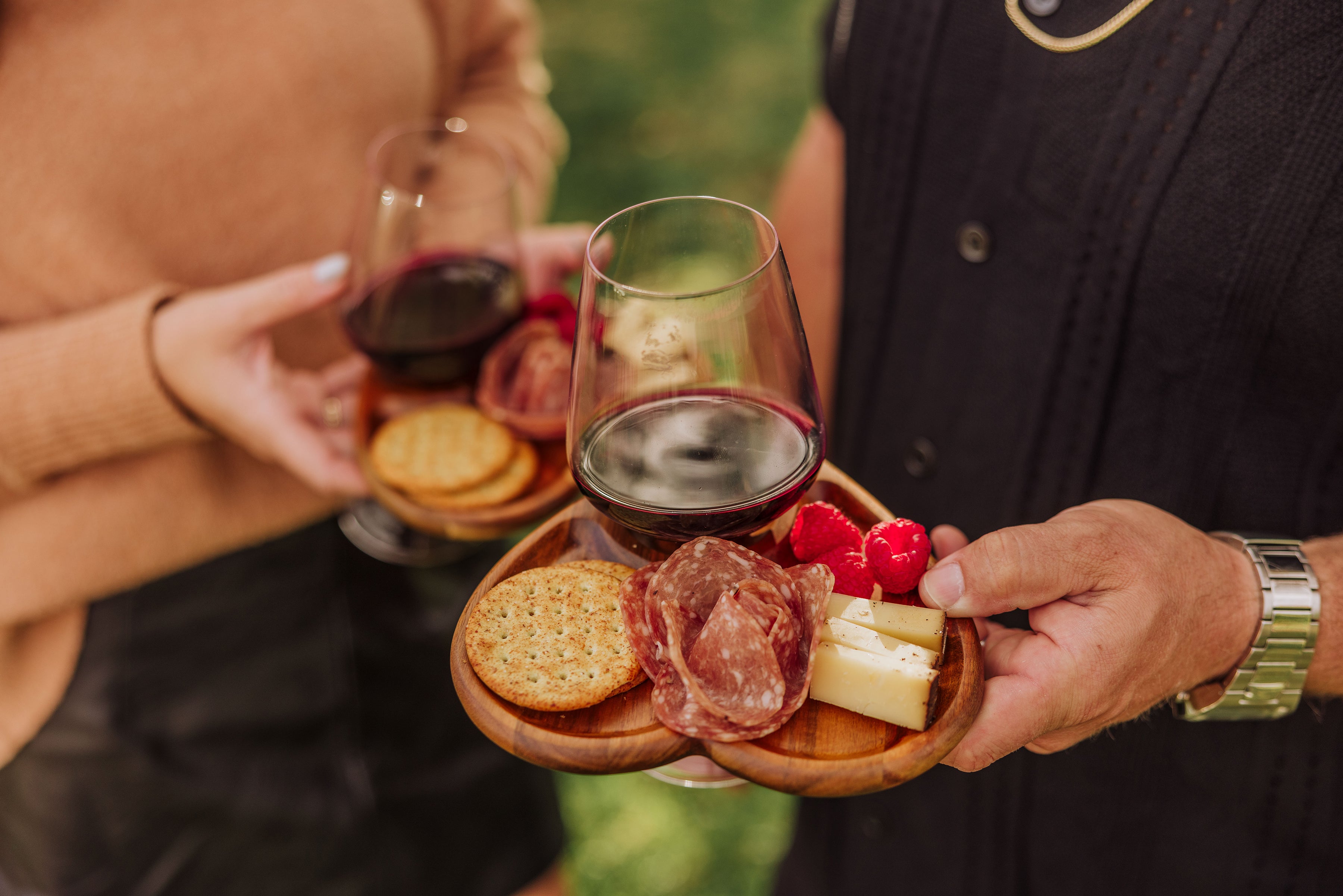 Heart Shaped Wine Appetizer Plate Set of 4