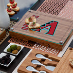 Arizona Diamondbacks - Concerto Glass Top Cheese Cutting Board & Tools Set