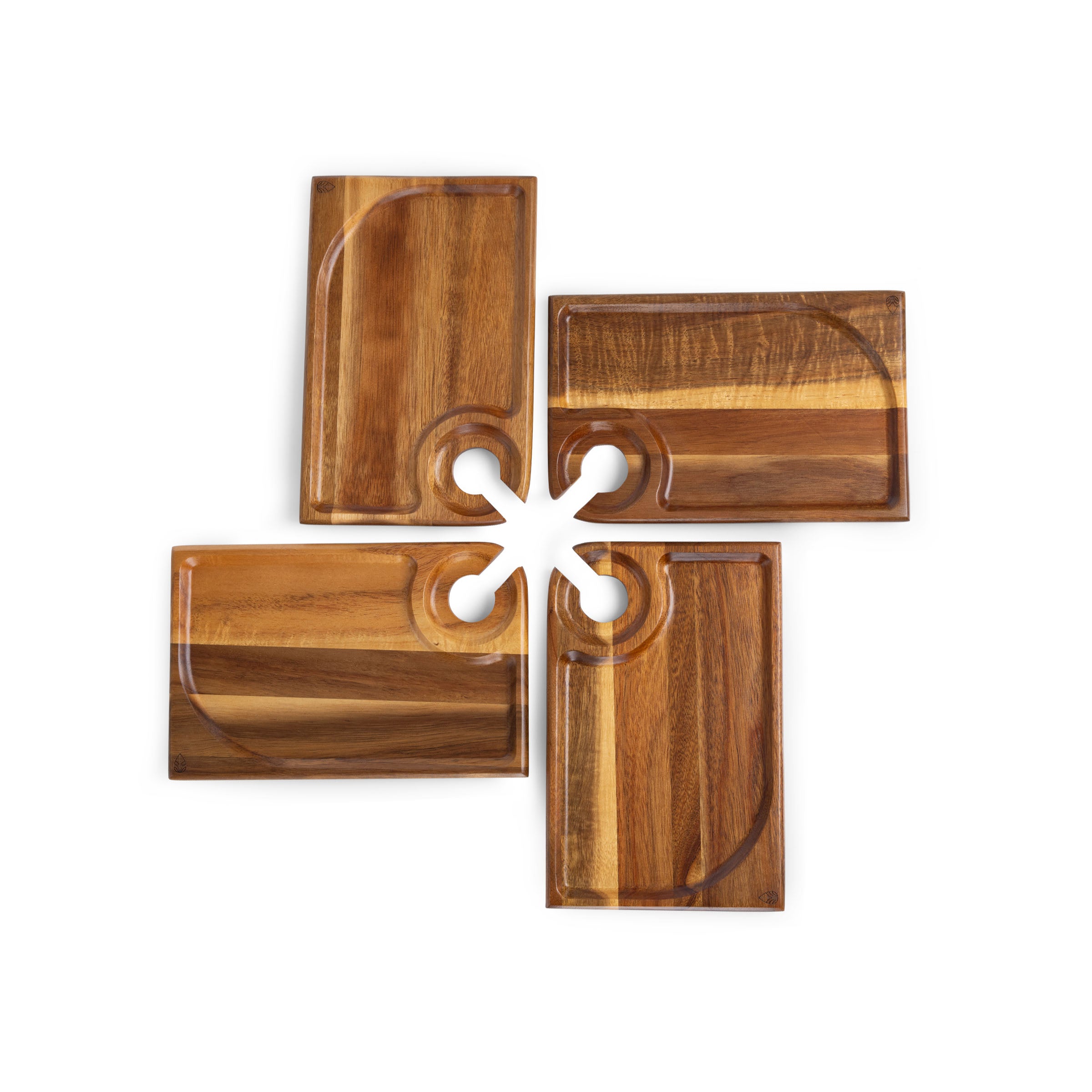 Rectangle Wine Appetizer Plate Set of 4