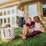 Mickey Mouse Silhouette - Coronado Canvas and Willow Basket Tote