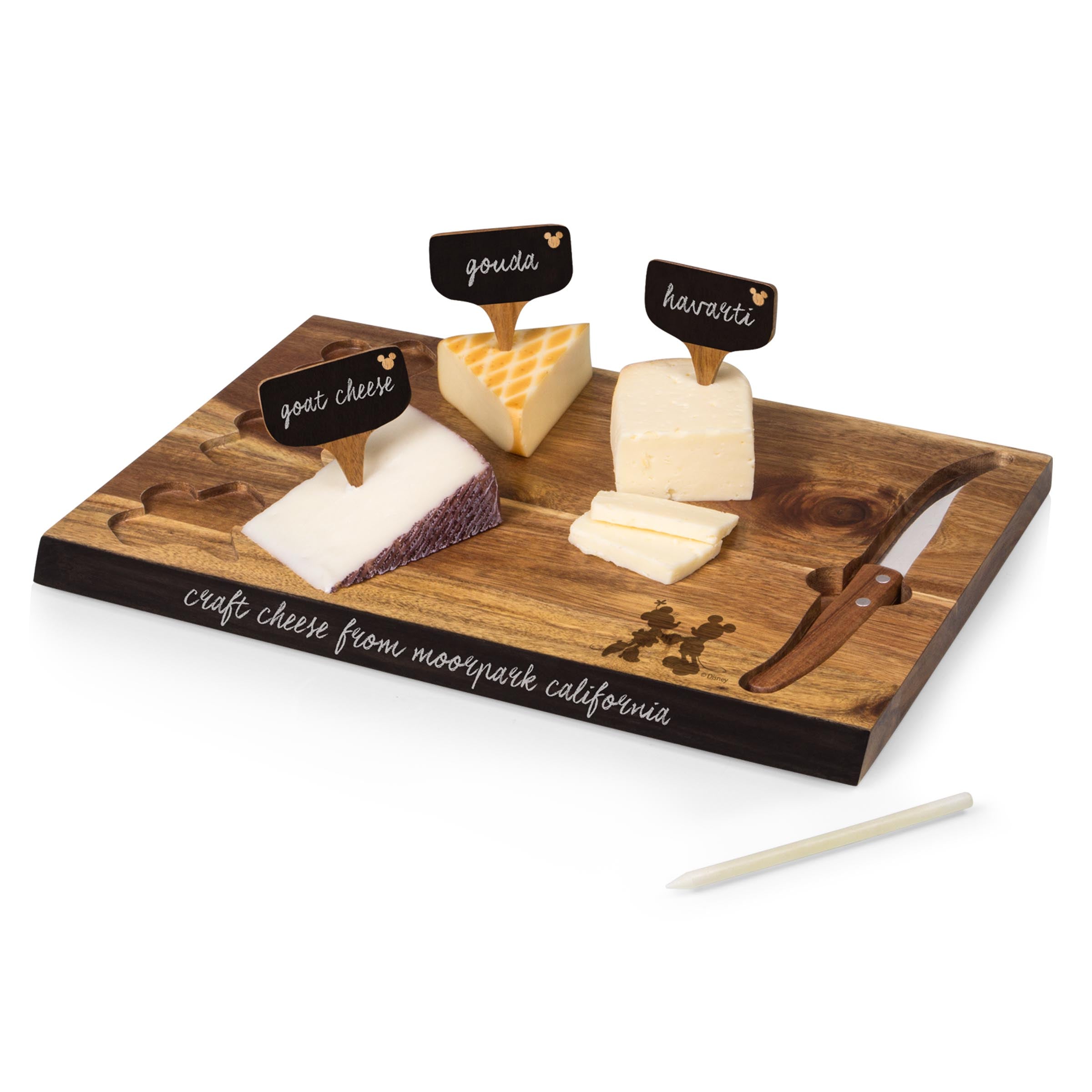 Mickey & Minnie Mouse - Delio Acacia Cheese Cutting Board & Tools Set
