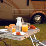 Aluminum Portable Picnic Table with Seats