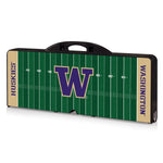 Washington Huskies Football Field - Picnic Table Portable Folding Table with Seats