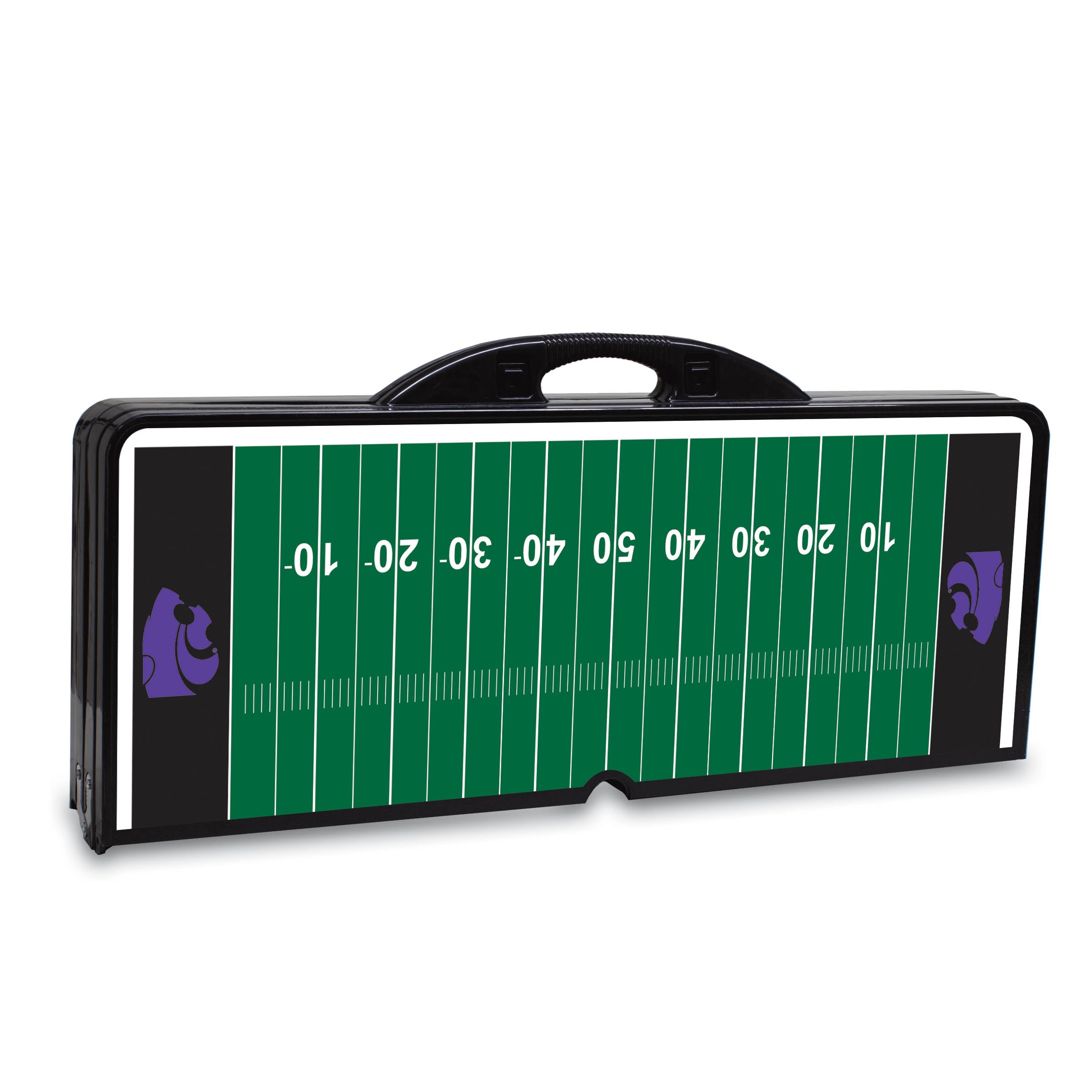 Kansas State Wildcats Football Field - Picnic Table Portable Folding Table with Seats