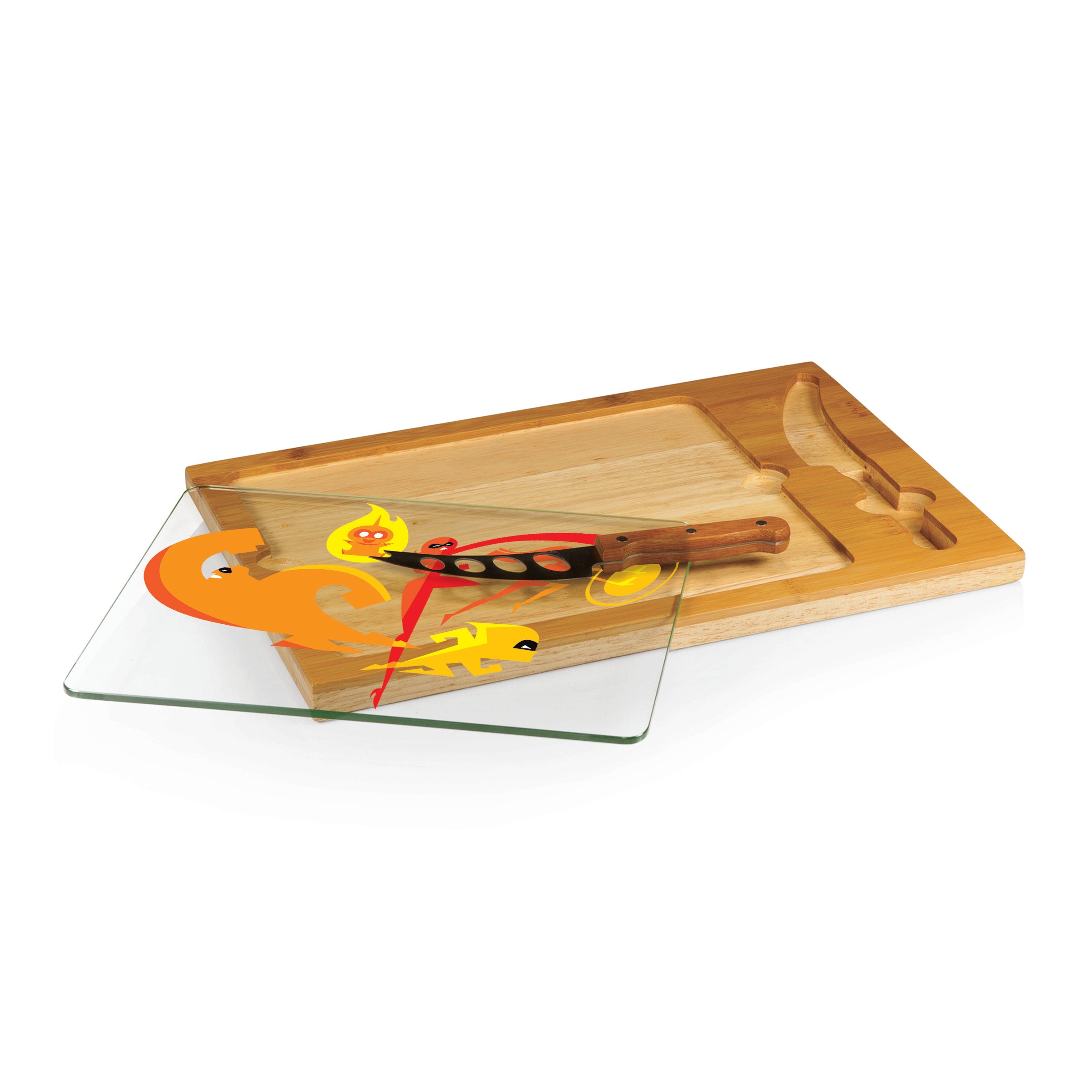 The Incredibles - Icon Glass Top Cutting Board & Knife Set