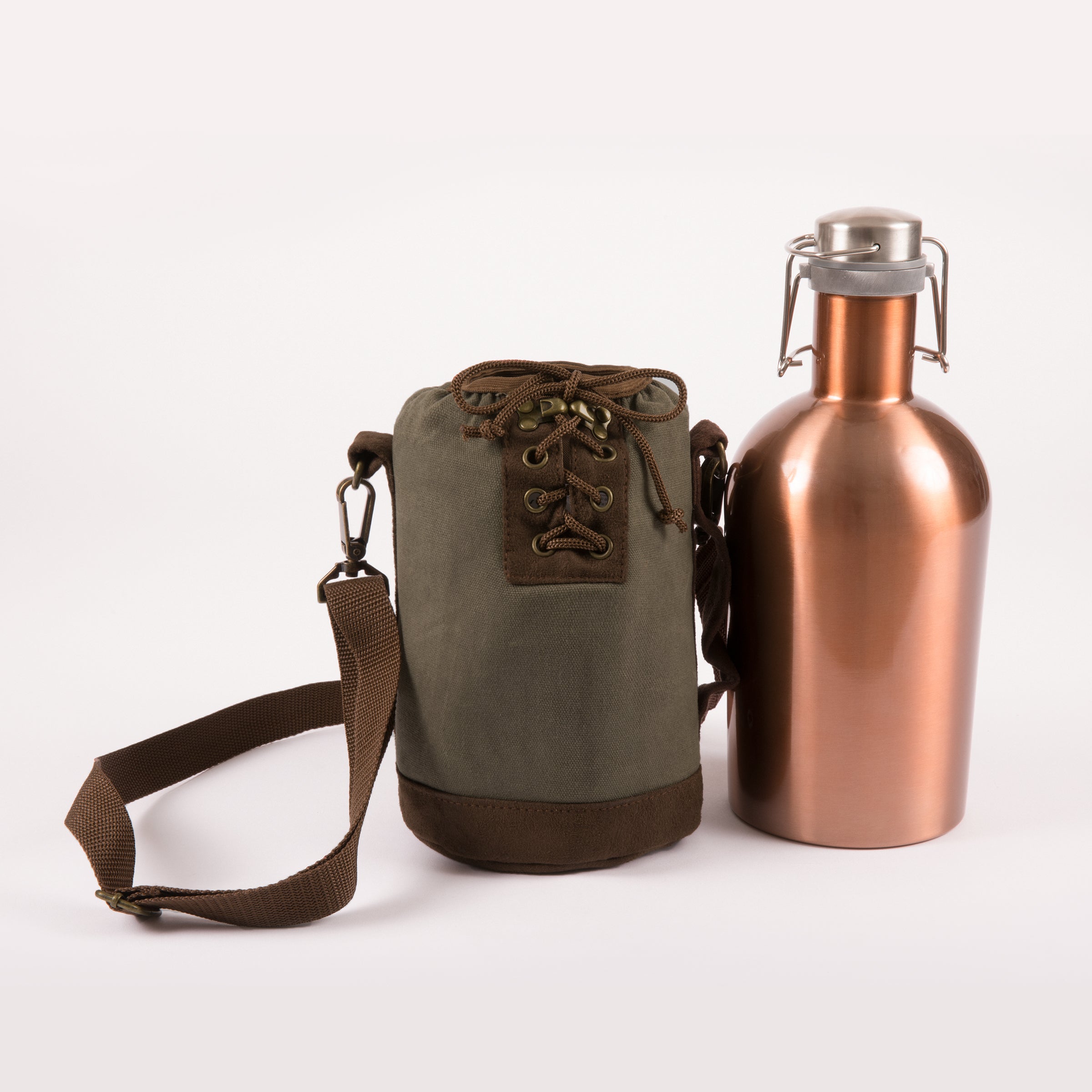 Insulated Growler Tote with Copper 64 oz. Stainless Steel Growler