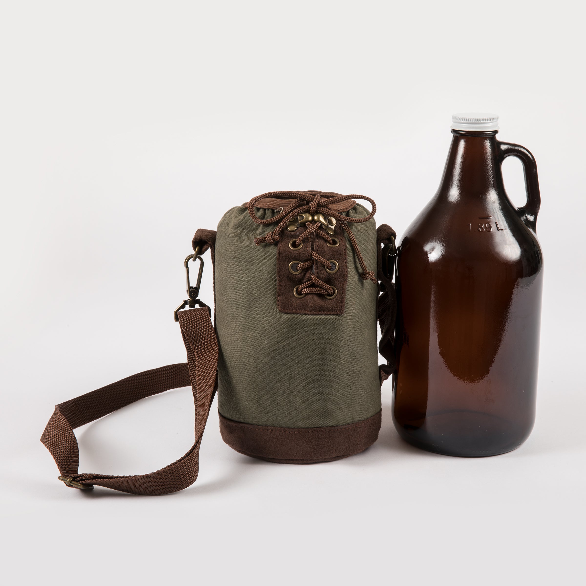 Insulated Growler Tote with 64 oz. Glass Growler
