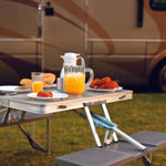 Aluminum Portable Picnic Table with Seats