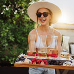 Cava Wine Tasting Kit with 4 Glass Carafes