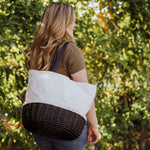 Coronado Canvas and Willow Basket Tote