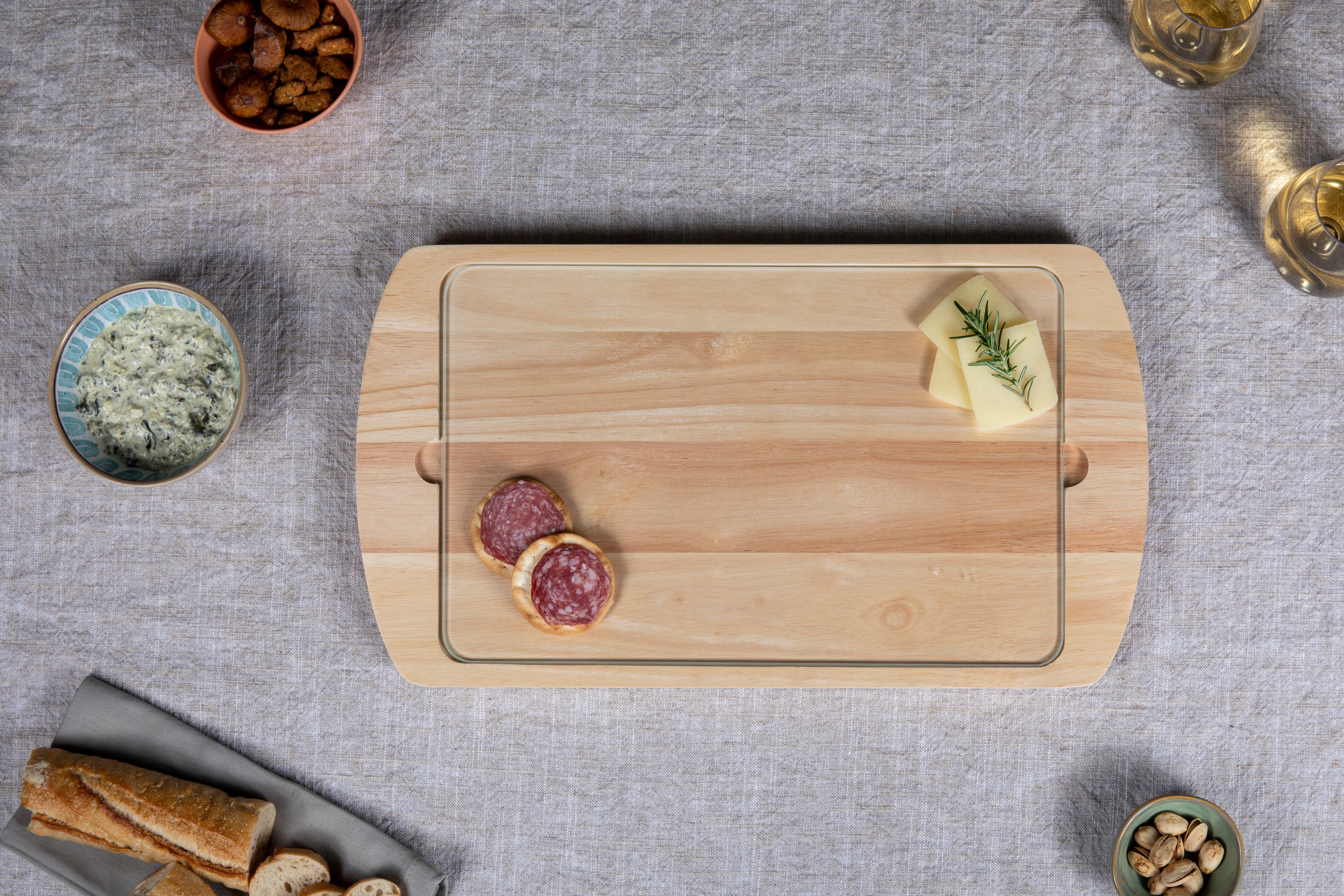 Stanford Cardinal - Billboard Glass Top Serving Tray