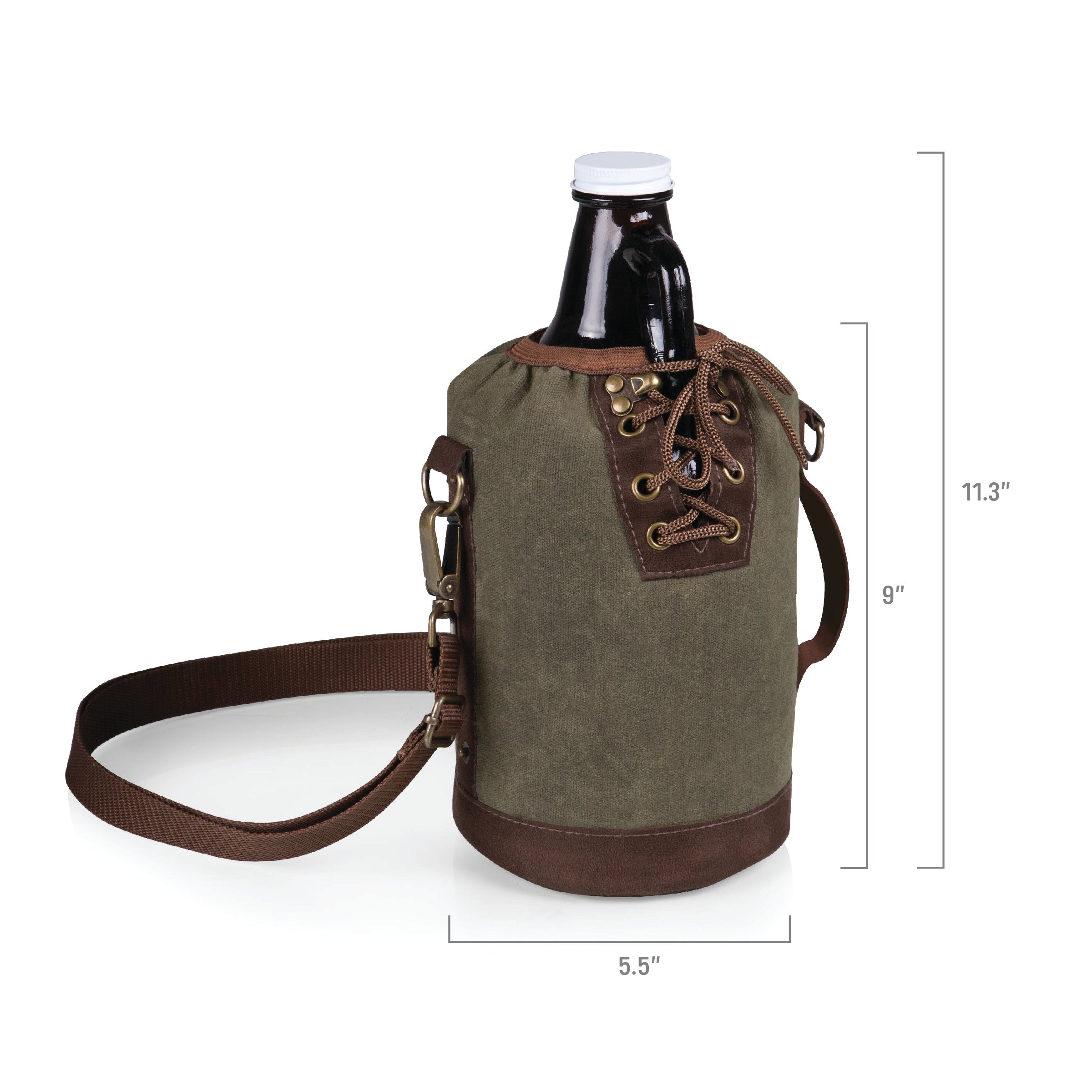 Insulated Growler Tote with 64 oz. Glass Growler