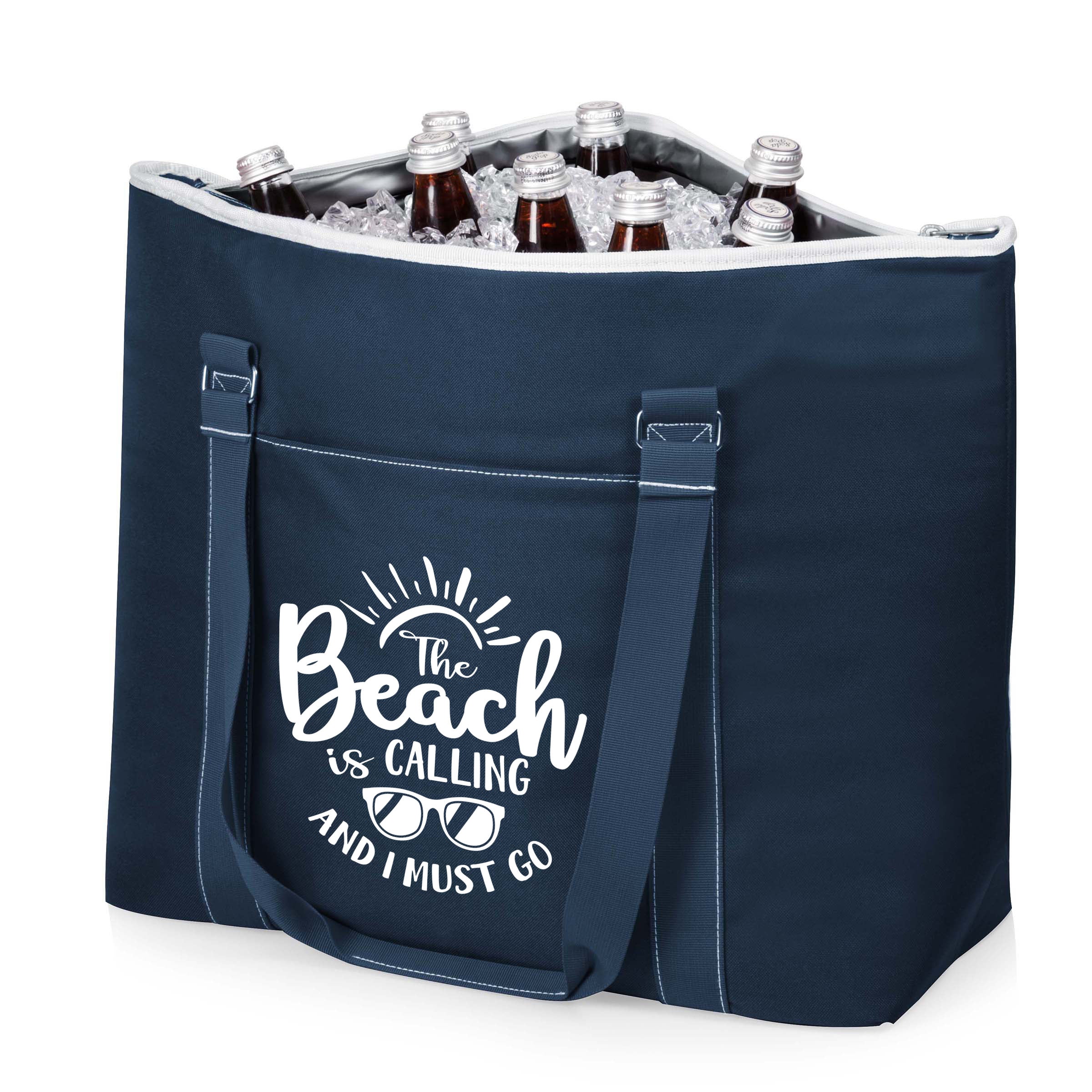 Beach Sayings The Beach is Calling and I Must Go - Tahoe XL Cooler Tote Bag