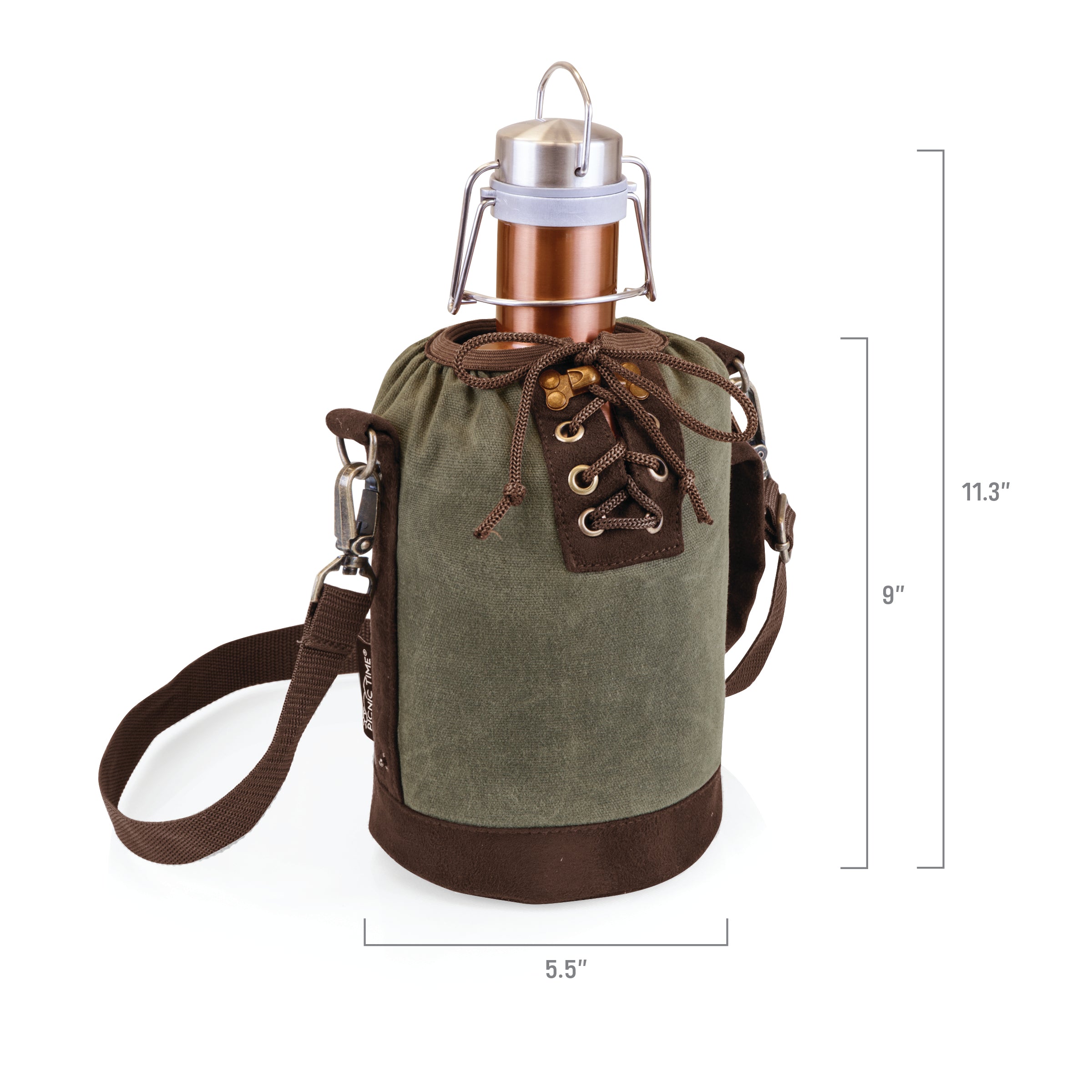 Insulated Growler Tote with Copper 64 oz. Stainless Steel Growler