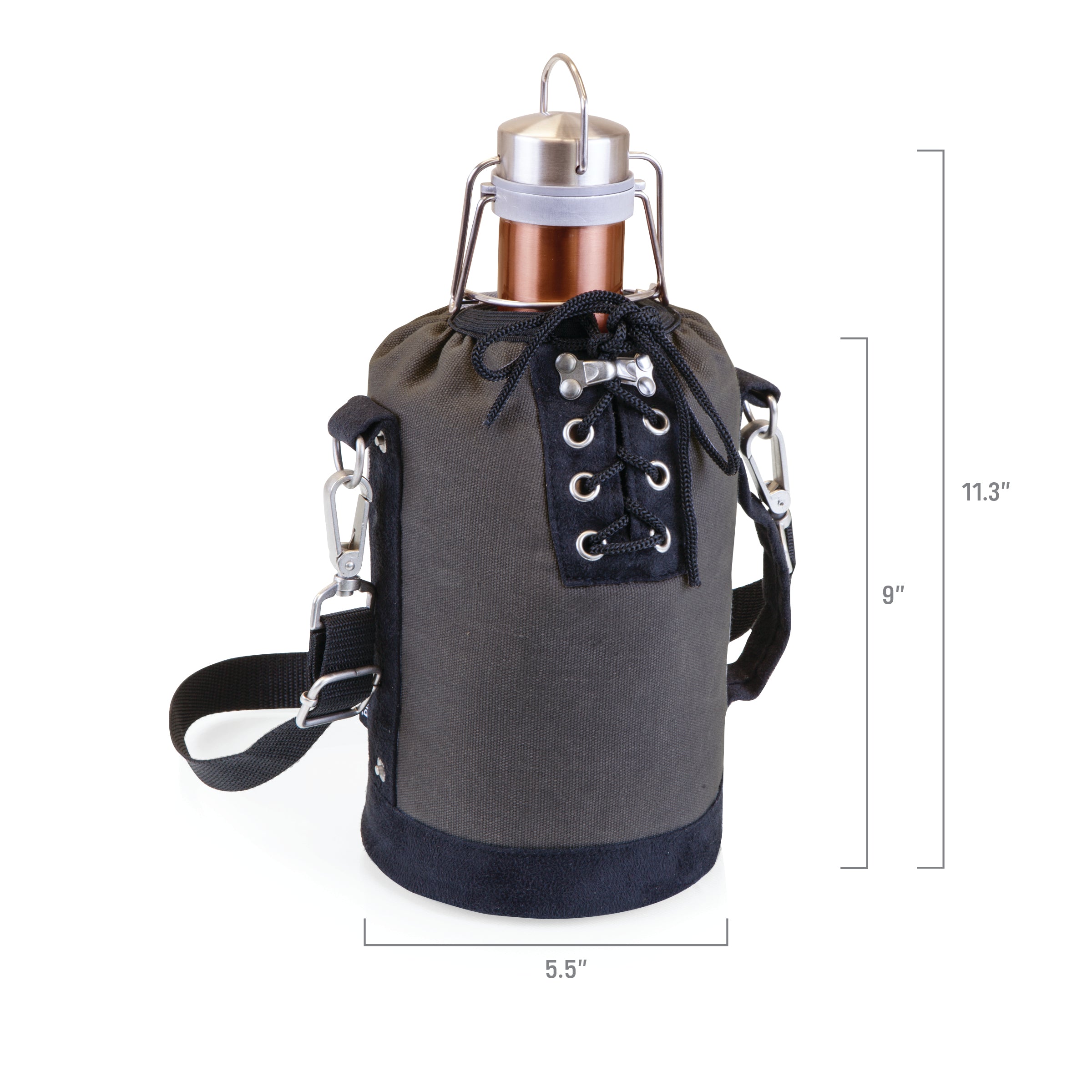 Insulated Growler Tote with Copper 64 oz. Stainless Steel Growler
