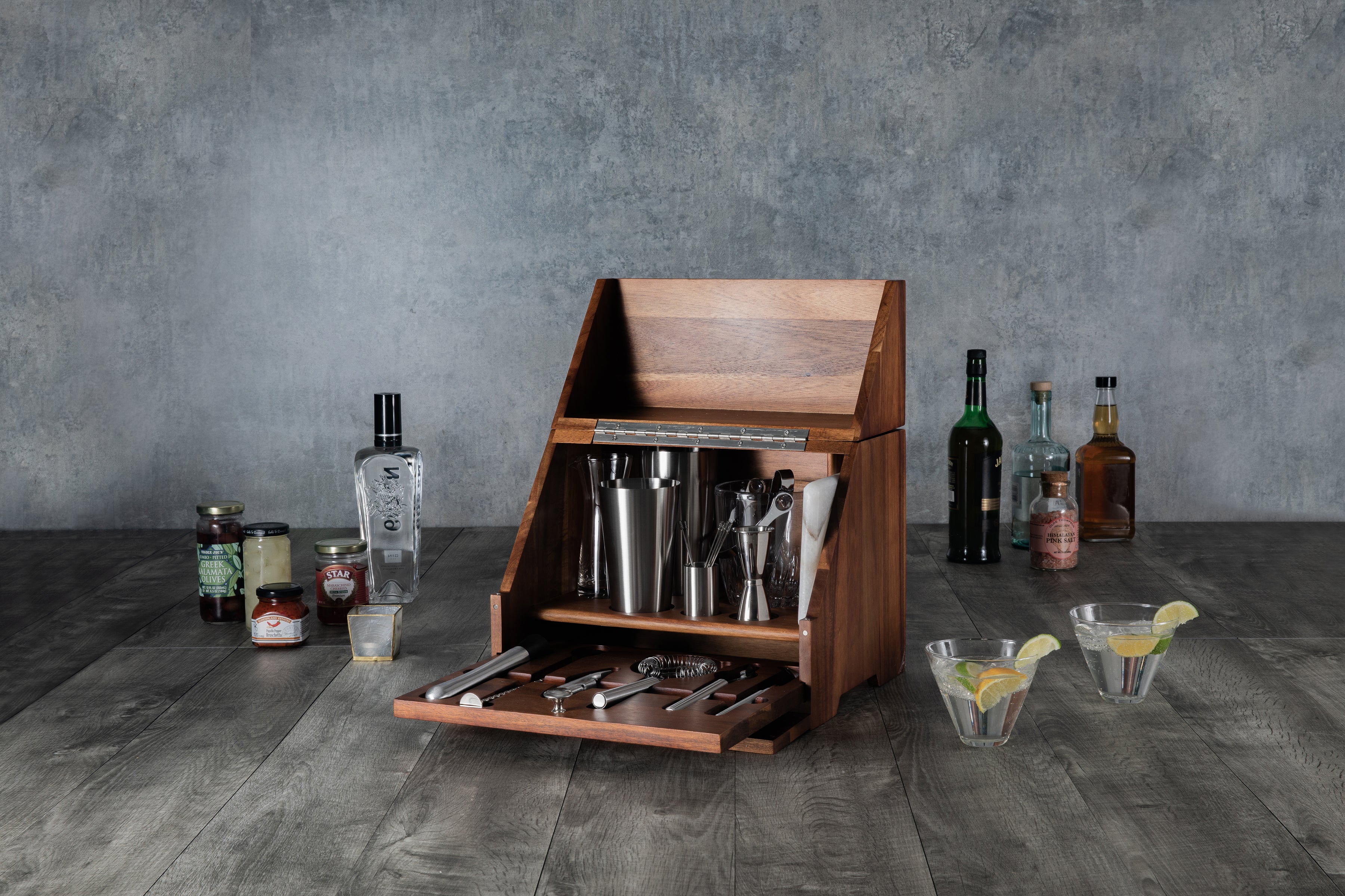 Texas Rangers - Madison Acacia Tabletop Bar Set