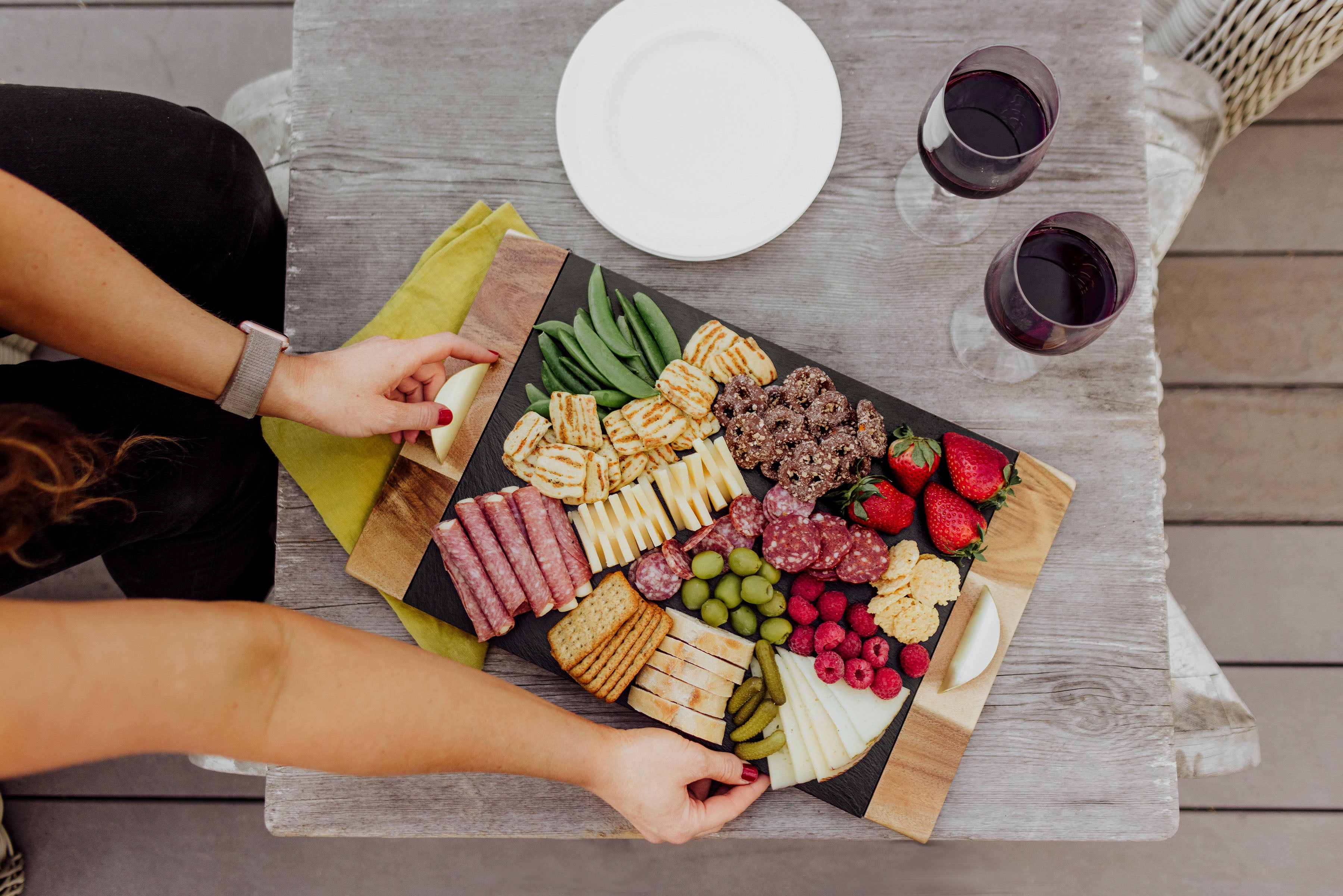 Covina Acacia and Slate Serving Tray