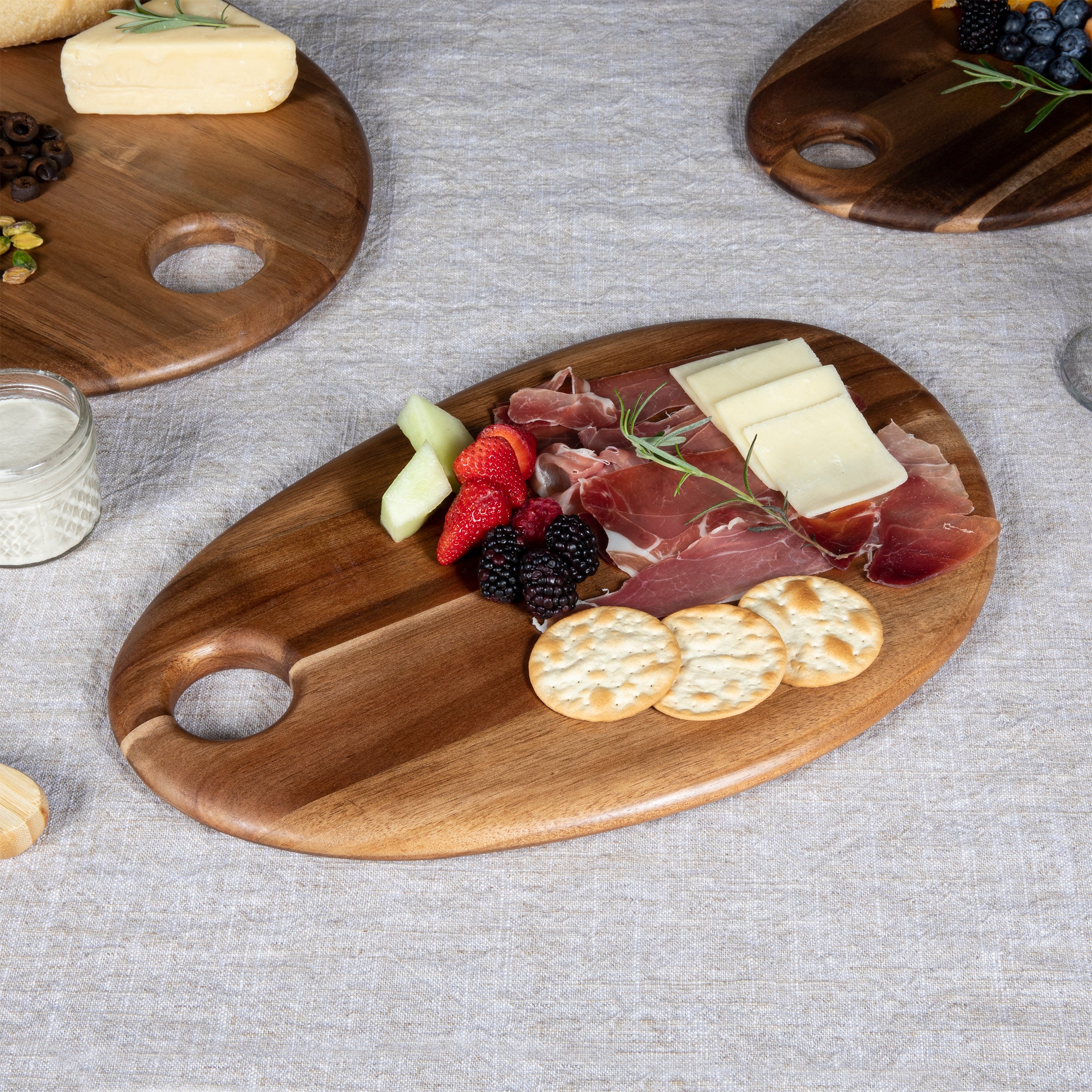 Pebble Shaped Acacia Serving Board 15" x 10"