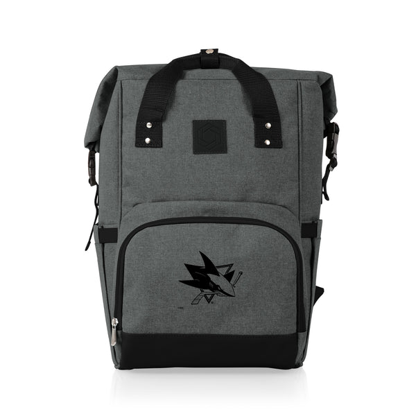 San Jose Sharks - On The Go Roll-Top Backpack Cooler