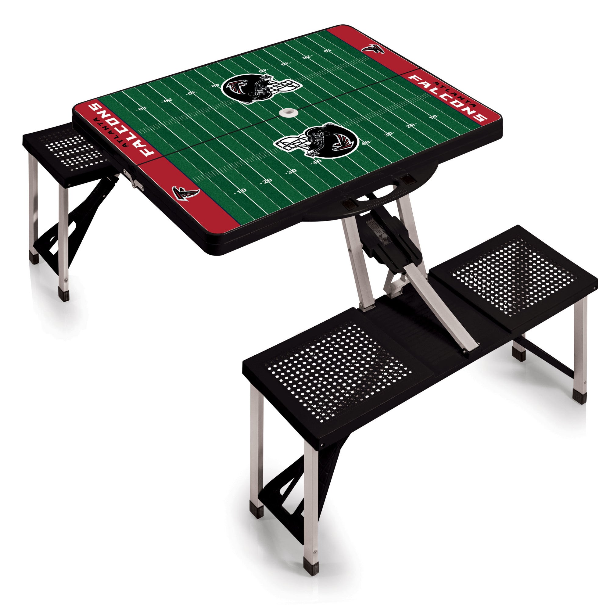 Atlanta Falcons - Picnic Table Portable Folding Table with Seats and Umbrella