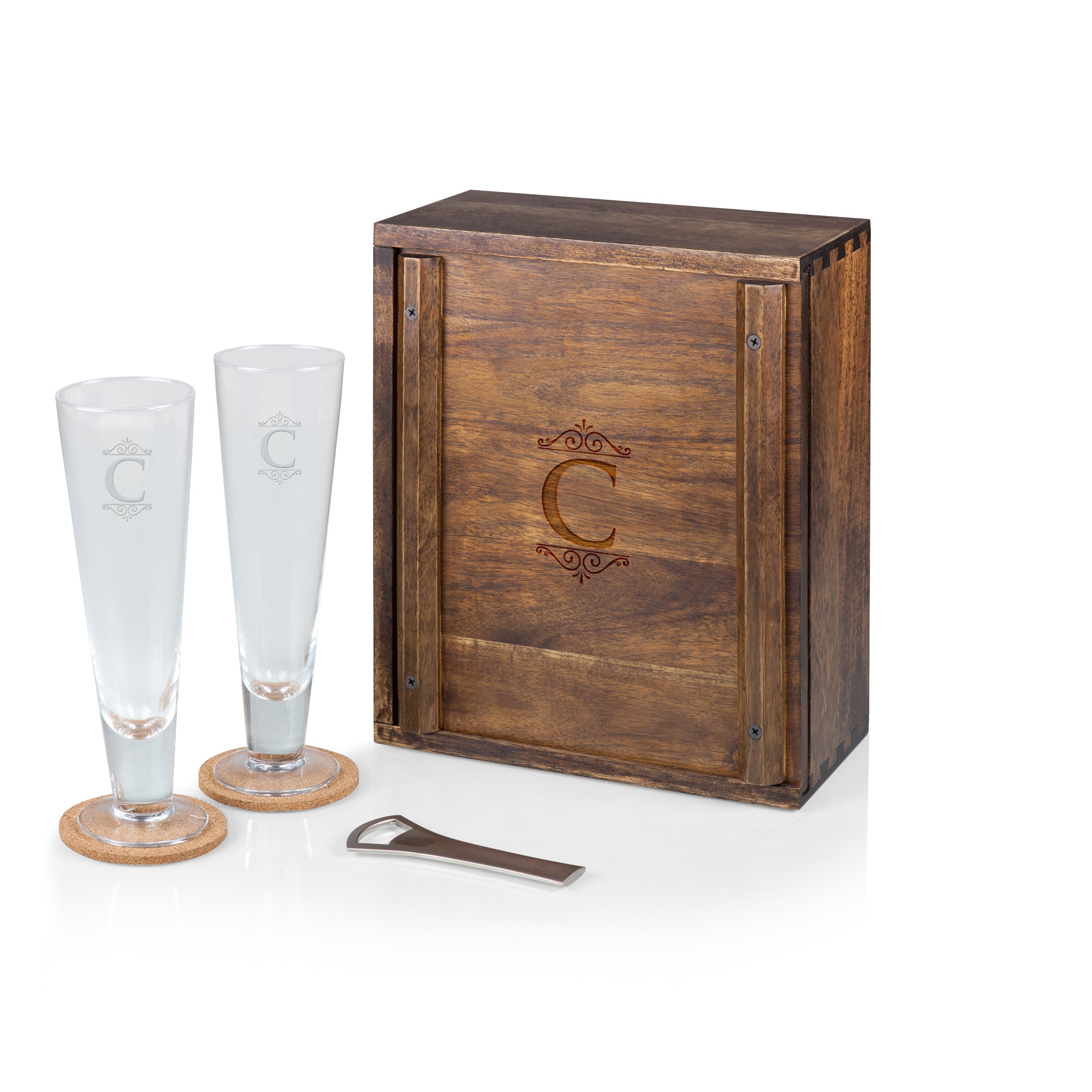 Monogram - Pilsner Beer Glass Gift Set