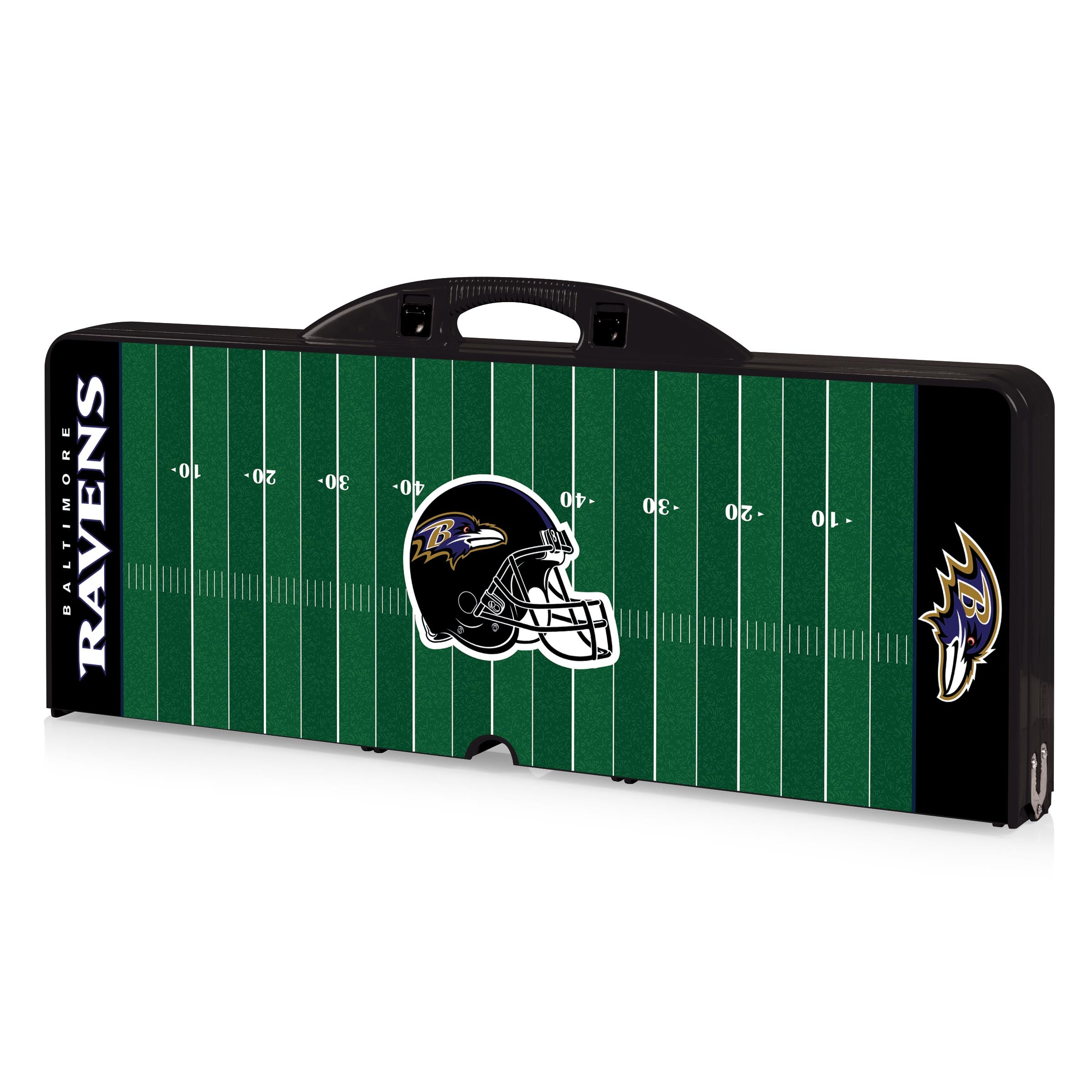 Baltimore Ravens Football Field - Picnic Table Portable Folding Table with Seats